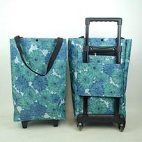 Portable Folding Shopping Cart - Compact Supermarket Trolley for Easy Transport and Household Use