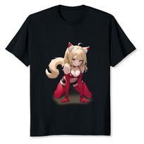 NEW LIMITED Sexy Hot kawaii Girl Cat Mask Anime Hentai Manga T-Shirt Size S-5XL Unisex T-Shirt XXXXL