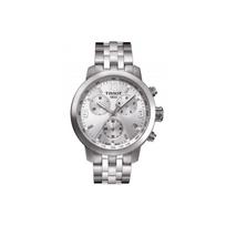 Tissot PRC 200 Kvarcinis Chronografas Atsitiktinis Universalus 200M Atsparus Vandeniui Datos Rodymas Laikrodis Vyriški laikrodžiai Sidabrinis T055.417.11.037.00 Silver Gray Watch Dial