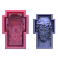 Man Head Statue Decoration Candle Silicone Mold Resin Epoxy Christmas Crafts DIY Ornament Jewelry Candle Making Tool 1