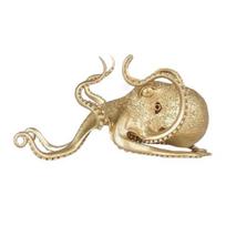 Octopus Mobile Phone Holder Retro Metal Octopus Phone Stand Multi-functional Desktop Pen Holder Collectible Animal Sculpture for auksinė