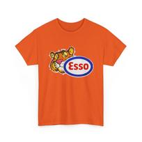 ESSO benzino Tigro logotipas Spausdinti marškinėliai Vintažiniai naftos produktų kolekciniai daiktai Texaco 4XL