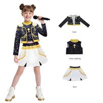 Anime Mergaitės Zoey Mira Cosplay Kostiumas Vaikams Išgalvotas Vakarėlio Suknelė Idol Filmo Cosplay Helovinas Karnavalas Drabužiai Auksiniai Sceniniai Kostiumai 100 juoda