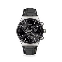 CARBONIUM DREAM New Irony Chrono YVS495 Black [Swatch] Men's Watch, juoda