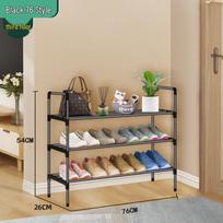 Multi-Tier Metal Shoe Rack: Space-Saving, Narrow Design for Entryways, Dorms, and Rental Rooms