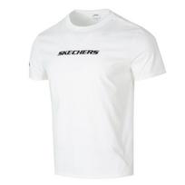 Skechers Basic Sports Series Comfortable Breathable Crew Neck Short Sleeve T-Shirt Unisex Tops White P224U062-00QF S