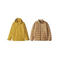 Skechers Magic Cube Series 3 In 1 Down Insulation Warm Windproof Waterproof Wear Resistant Jacket Men Jacket Warm-Autumn-Yellow L424M143-0488 S