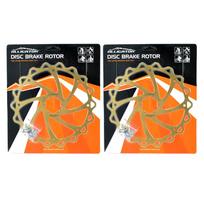 ALLIGATOR Brake iWAVE MTB Road Bike Disc Brake Rotor Ti AR2407 203mm, 2PCS, Gold,