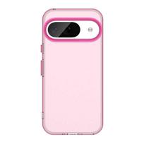 Frosted Case For Google Pixel 9 Cover Pixel 9 Pro XL Funda Coque Matte Translucent PC Candy Color Phone Back Bumper Pixel 9 For Pixel 9 raudona