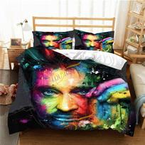 Prancūzijos roko dainininkas J-Johnny H-Hallyday Patalynės komplektas Viengulis Twin Pilnas Queen King Dydžio Lovos Komplektas Suaugusiųjų Vaikų Miegamojo Antklodės Užvalkalų Rinkiniai 135x200cm