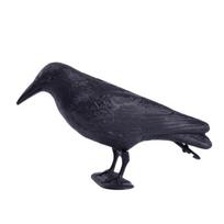 Realistic Crow Design Ornament, Crow Decoration with Feather Texture, Stable Base Waterproof Sun-Resistant Gothic Halloween Decor juoda