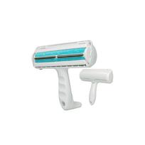 Lint Roller Brush with Handle for Pet Hair Removal and Fabric Cleaning Reusable Sticky Brush for Clothes Furniture and Bedding One Size mėlyna