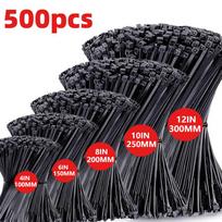 Heavy Duty Nylon Self Locking Cable Ties Assorted Sizes 12 Inch 10 Inch 8 Inch 6 Inch 4 Inch Bundle of 500 Durable Wire Fastening Straps One Size