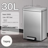 EKO Stainless Steel Foot Pedal Trash Can