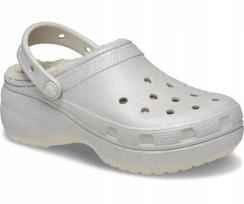 Crocs Classic Platform Glitter Lined Clog W 210413 |W11 I Eu 42-43| Silver