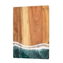 Personalized Cutting Board with Ocean Resin Custom Charcuterie Board Engraved, Decorative Wood Cutting Board Wedding Gift, Unique Resin Cutting Board