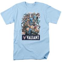 Valiant Comics 25th Group T Shirt Mens Licensed Classic Comics Light Blue XXXXL