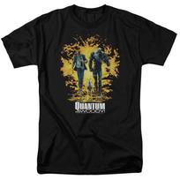 Quantum and Woody Explosion T Shirt Licensed Comic Book Cartoon Tee Black L