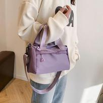 Multi Pocket Small Gym Bags Adjustable Strap Tote Bag Lightweight Nylon Crossbody Bag  Outdoor violetinė