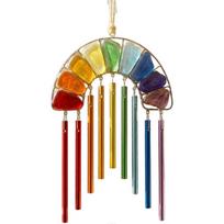 Rainbow Suncatcher Wind Chime, Acrylic Stained Glass Style Hanging Ornament for Window, Garden, Home Decor, Rainbow Magic in Sunlight 1pcs