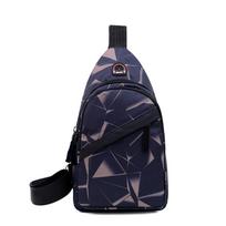 Geometric Pattern Crossbody Sling Bag with Adjustable Strap and USB Charging Port for Daily Use and Travel Activities One Size juoda