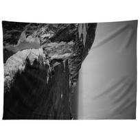 MONOCHROME BIG SUR tapestry 75x100 juoda