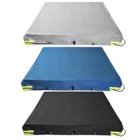 Heavy Duty Trailer Tarp Cover 420D Oxford Waterproof Sunproof Protective Sheet with Reflective Strips  214 x122 x13cm mėlyna