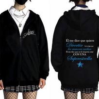 Singer Aitana Graphic Zipper Hoodie Fans Gift CUARTO AZUL World Tour  Men's Women Fashion Casual Zip Up Jacket S