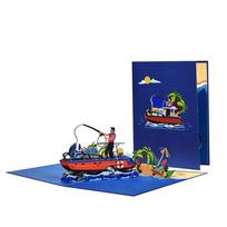 3D Pop-Up Birthday Cards with Boat Design Retirement Birthday Fathers Day Cards Greeting Card Dad Husband Anniversary 1