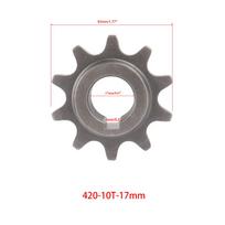 10 Teeth 420 16mm/17mm Chain Front Engine Sprocket with Cotter Open Pin for Coleman CT200 Trail 200 Mini Bike KT196 Go Kart