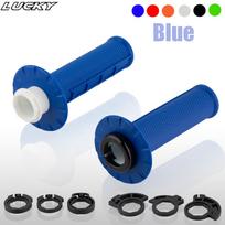 New Motorcycle Grips 7/8  22mm Hand Grip W/ The Snap-on Cam Lock-on Grips Dirt Bike Handlebar Grips For KTM CRF SXF EXC 125-500 mėlyna