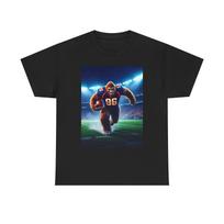 Bigfoot Plays Football T-Shirt Game Day Great Gift for Fathers and Sports Fans M