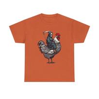 Grim Reaper Riding Chicken Tee Father's Day Gift Graphic T-Shirt for Halloween S
