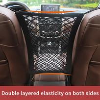 Automobilio laikymo tinklelis tarp sėdynių Automobilio stiliaus laikymo krepšys Elastingas tinklinis tinklelis Auto priedai 30CM juoda