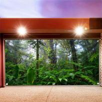 2D Tropical Rainforest Garage Door Banner for Summer & Jungle Themed Party Decoration 47.2x31.5inch/120*80cm