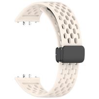Magnetic Silicone Strap For Samsung Galaxy Fit 3 Sports Breathable Smartwatch Replacement Bracelet Galaxy Fit 3 Watchband Strap For Samsung Galaxy Fit 3 smėlis