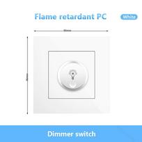 86 Type EU UK Standard Single Dimmer Switch Knob Wall Light Switch Black/White/Grey Plastic Panel Wall Speed Fan Contro Switch