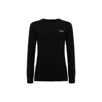 Polo Ralph Lauren SS23 Solid Color Casual Crew Neck Long Sleeve T-Shirt Men Tops Black 714899615-004 M