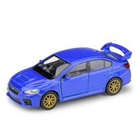 1/36 Scale Subaru Impreza WRX STI Alloy Car Model Welly Diecast Metal Alloy Vehicle Miniature Pull Back Collection Gift for Children Boys Kid mėlyna