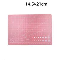 1Pc A5 Self Healing PVC Cutting Mat Workbench Patchwork Cut Pad Sewing Manua Knife Engraving Leather Cutting Board Side Underlay rožinė