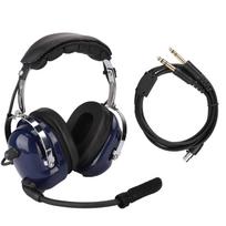 General Aviation Headset Dual Plug  Headphone 3.5mm Noise Reduction Headset for Pilots Aviation Headset  Headset juoda