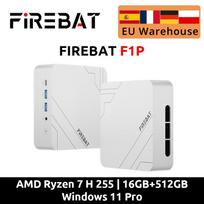Firebat F1 P Mini PC AMD Ryzen 7 H 255 16GB DDR5 5600MHz 512GB SSD Win11 Pro Wi-Fi 6 BT5.2 USB4.0 Žaidimų Stalinis Mini Kompiuteris