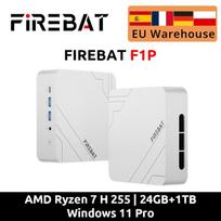 Firebat F1 P Mini PC AMD Ryzen 7 H 255 16GB DDR5 5600MHz 512GB SSD Win11 Pro Wi-Fi 6 BT5.2 USB4.0 Žaidimų Stalinis Mini Kompiuteris