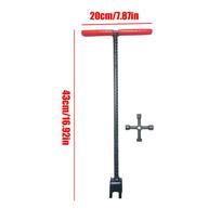Water Meter Tool T-Shaped Check Valve Wrench Valve Shut Off Spanner for Plumbing Irrigation Outdoor Backyard Garden Lawn raudona
