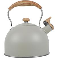 2.5L Stainless Steel Kettle Whistling Teapots Stove Top Rustproof Water Pots Induction Cooker Gas Safe Boil Water Tea and Milk 2.5L smėlis