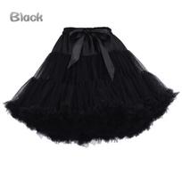 Moterys Merginos Lolita apatinis sijonas Krinolino apatinis sijonas Swing Tutu Princess Sijonas Hippy Cosplay Miela suknelė juoda