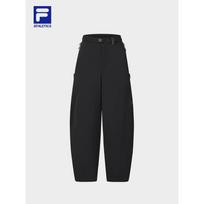 FILA Women's Loose Straight-Leg Outdoor Woven Pants L tamsiai juoda spalva