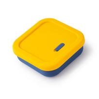 Silikoninė Bento dėžutė, nepralaidus pietų konteineris, be BPA, daugkartinio naudojimo maisto laikymo indai, 400 ml talpos, iškylos, lauko pietų dėžutė mėlyna
