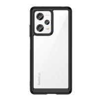 For Redmi Note 12 Pro Plus Clear Case Redmi Note 12 Pro Plus Cover Capa Shell Coque Hard Translucent Soft TPU Phone Bumper RedmiNote12ProPlus juoda