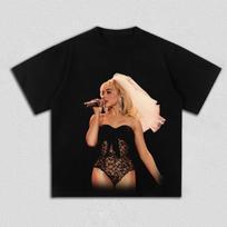 Sabrina Carpenter Veil Outfit Graphic T Shirt Men Women Short n' Sweet Tour Cotton Short Sleeve Streetwear Tee S įvairiaspalvis
